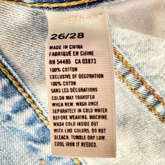 American Eagles Slim Straight Jeans Denim 100% Cotton Size US 26/28 - Pre-Loved - Picture 9 of 16